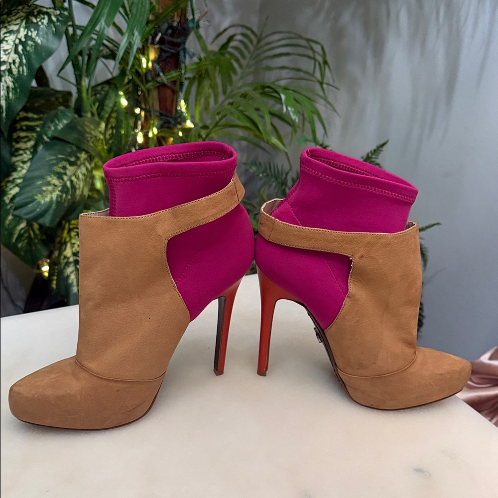 Rachel Zoe Pink and Tan Heels